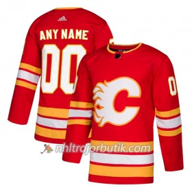 Män Ishockey Calgary Flames Tröja med eget tryck Alternate Adidas 2018-19 Authentic